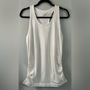 Athleta Sz Medium White Sleeveless Shape Fitted Athletic Tank Top